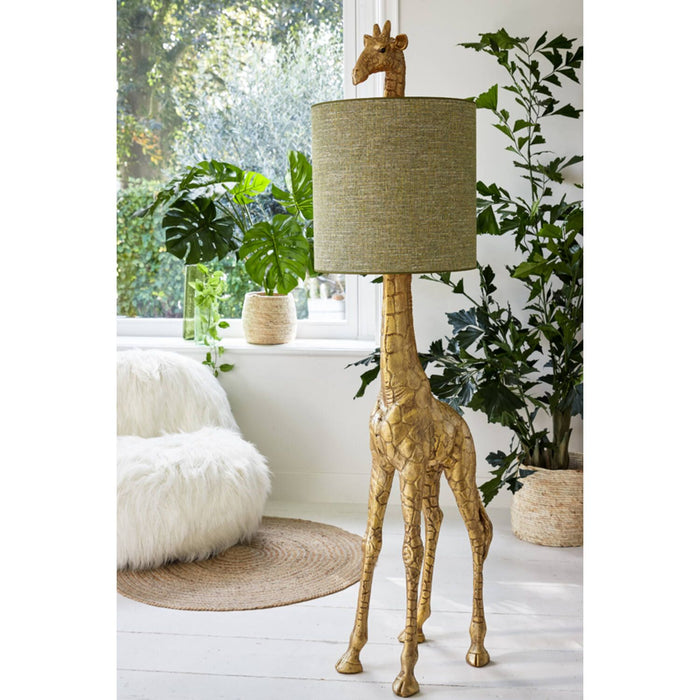 Vloerlamp Giraffe - Antiek Brons ( Excl Kap)
