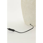 Crèmekleurige keramieken lampvoet van Light & Living met ovale vorm, structuurafwerking en E27 fitting.