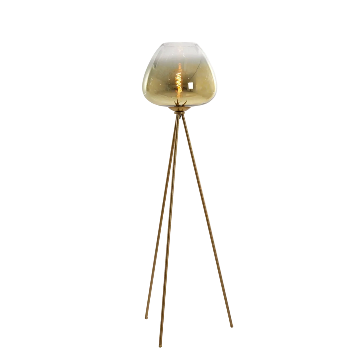 Vloerlamp Light & Living - Mayson - Goud glas