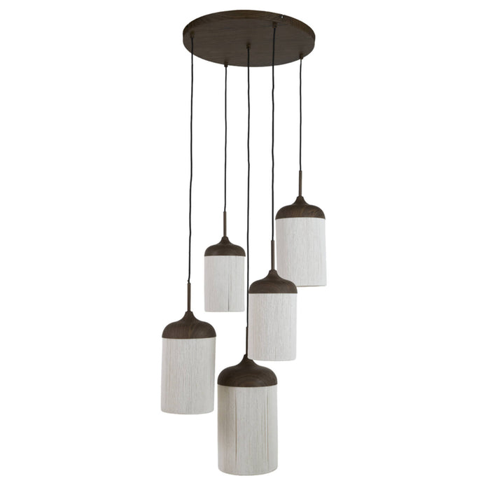 Hanglamp Dania 5L Bruin - Light & Living