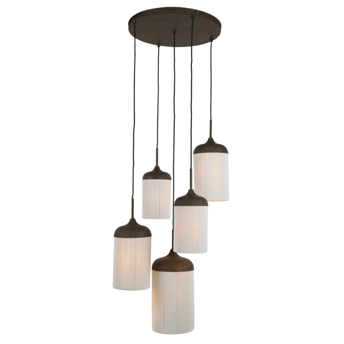 Hanglamp Dania 5L Bruin - Light & Living