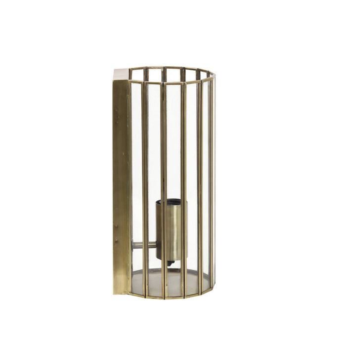 Wandlamp STRØBY antiek brons+glas