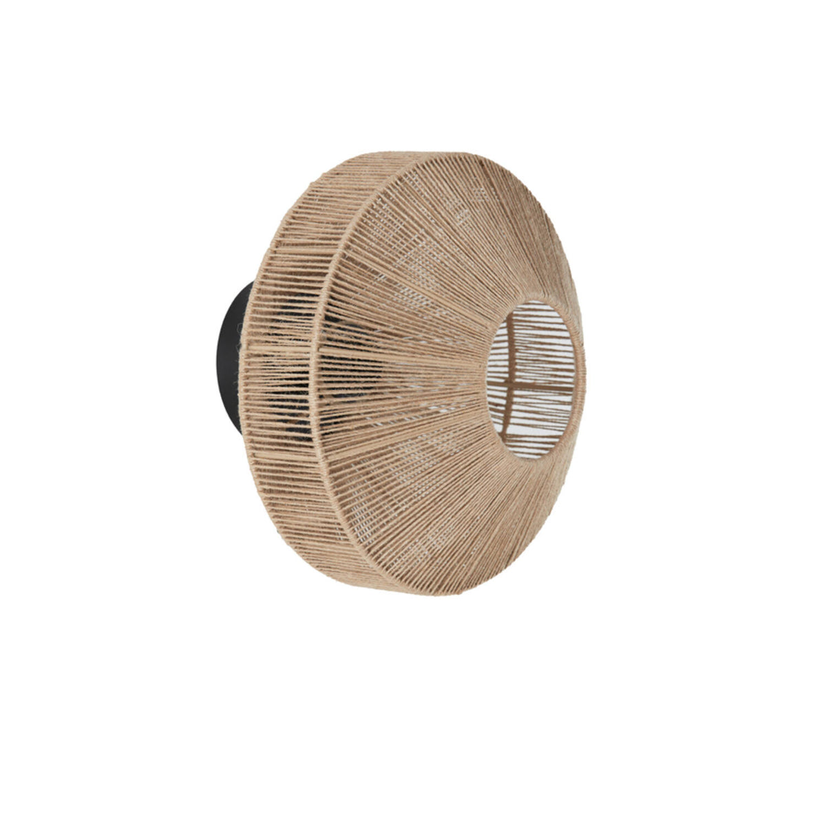 Wandlamp LYRA naturel+mat zwart van Light & living