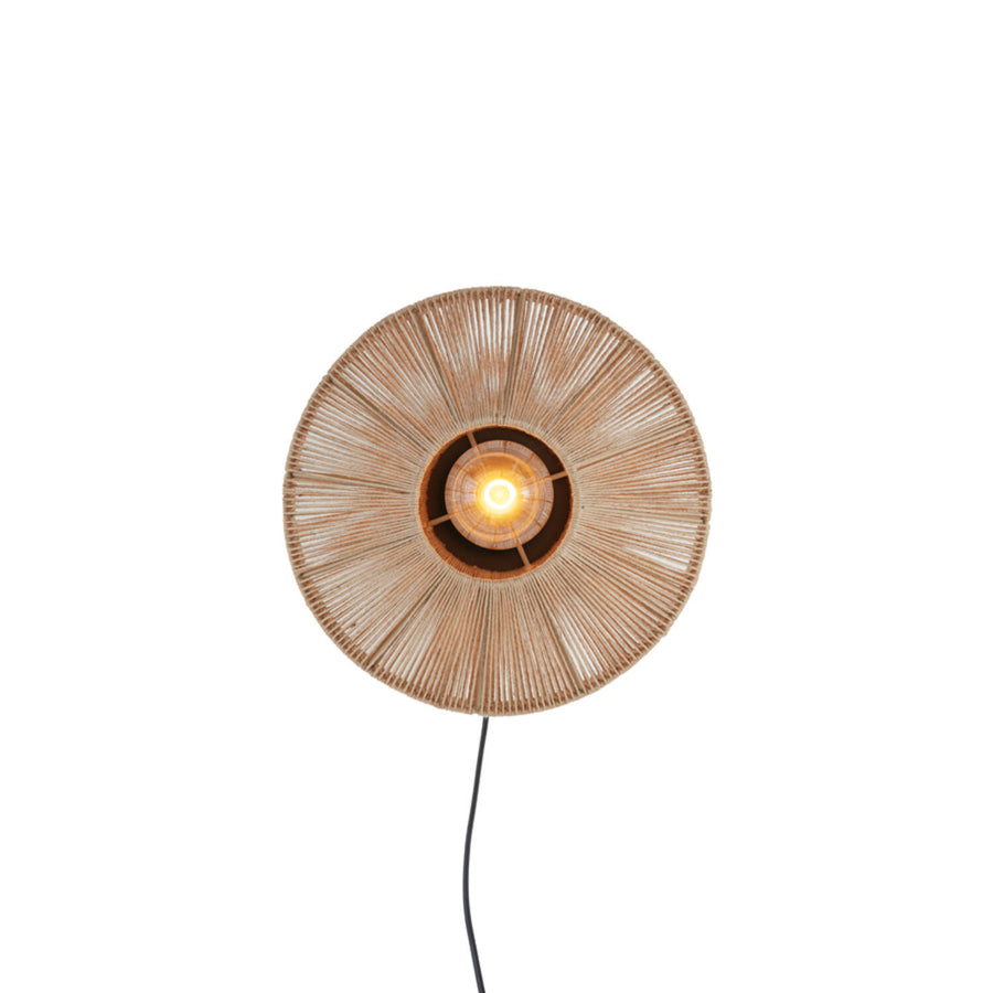 Wandlamp LYRA naturel+mat zwart van Light & living