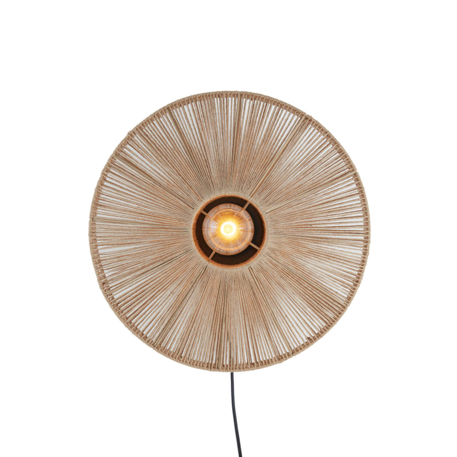 Wandlamp LYRA naturel+mat zwart van Light & living