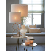 Lampenkap Breska parel wit - Ovaal - Light & Living