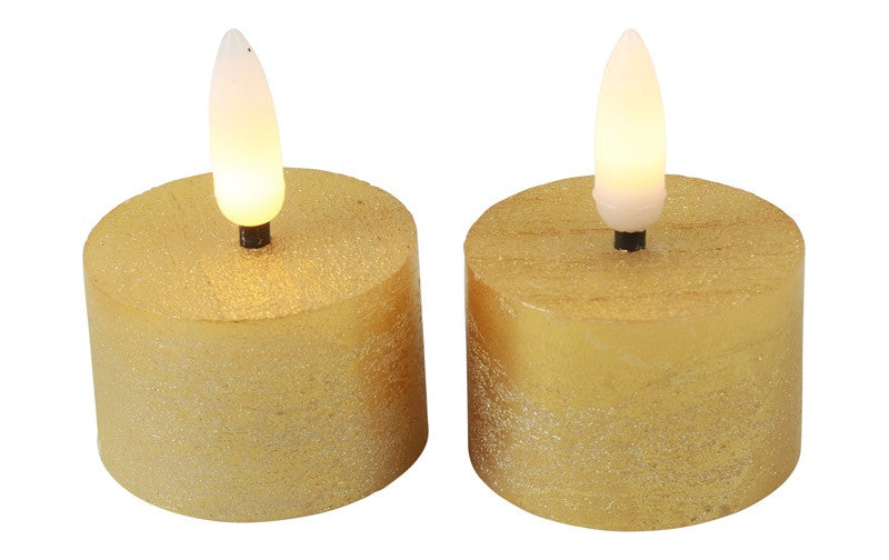 Countryfield - Gouden Led waxinelichten - Set 2
