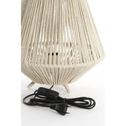 Tafellamp Light & Living met naturel gevlochten touw kap en warme sfeerverlichting.