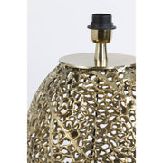 Goudkleurige metalen lampvoet met opengewerkt organisch patroon en E27 fitting van Light & Living.