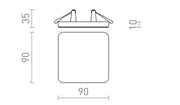 Bjork SQ 9 inbouw ledlamp  zwart