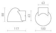 Buitenlamp Bourbon – moderne wandlamp met stijlvol downlight effect IP54