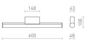 Wandlamp Cassamba zwart – moderne LED wandlamp