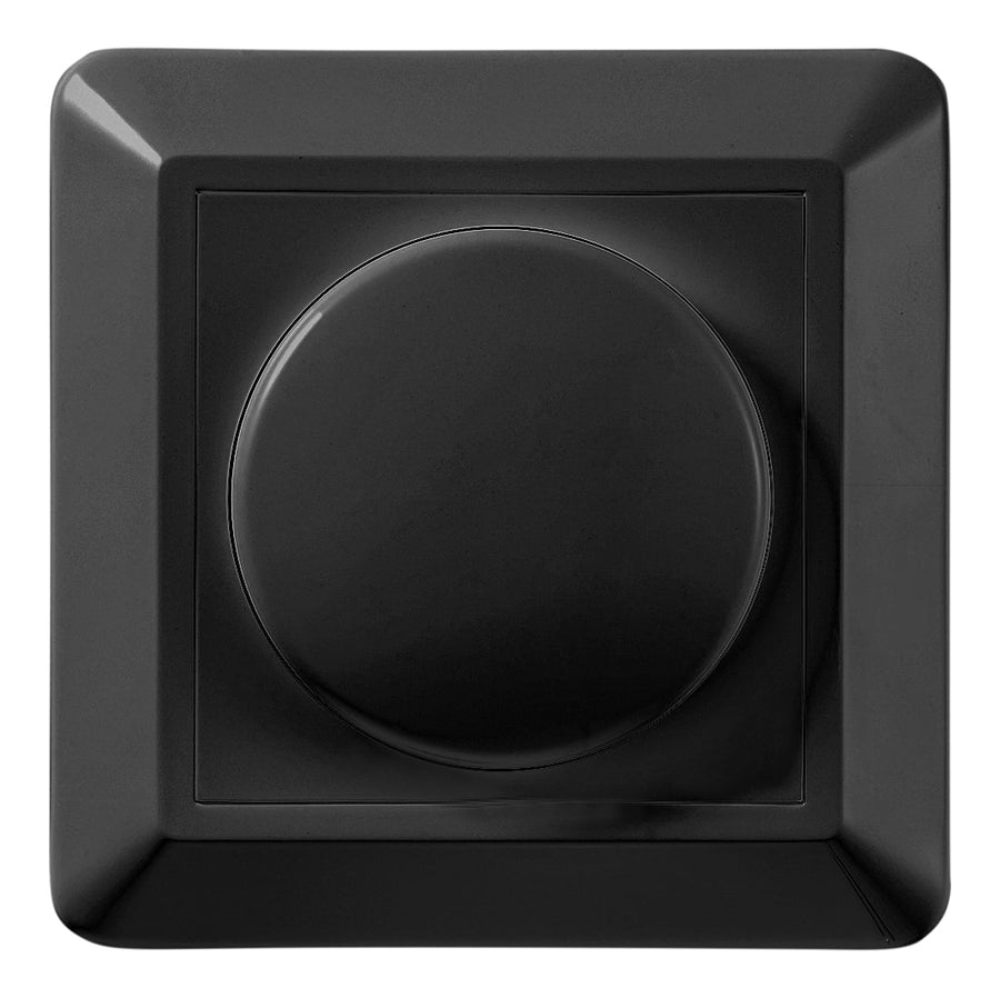 Artdelight dimmercover met knop voor LED-dimmer 3-200W - Zwart