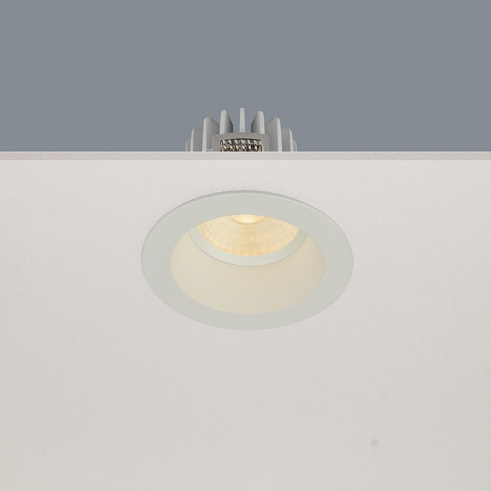 Artdelight Venice 2308 - Inbouwspot - LED Dimbaar - IP44 Binnen/Badkamer - 8W 2700K - 720lm - Rond - Design - Wit