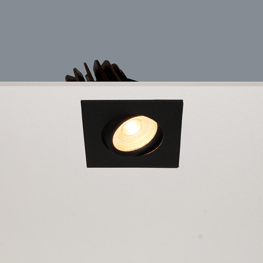 ArtDelight Venice 2608 – Richtbare inbouwspot LED IP44 8W 2700K – Vierkant – Kies kleur