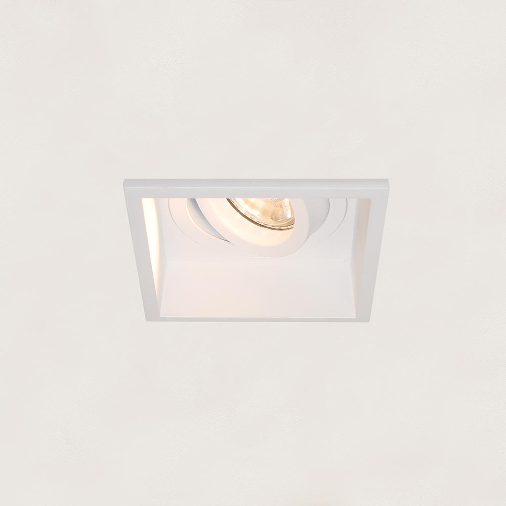 ArtDelight Rex – vierkante GU10 inbouwspot 1-lichts – Kies kleur Wit