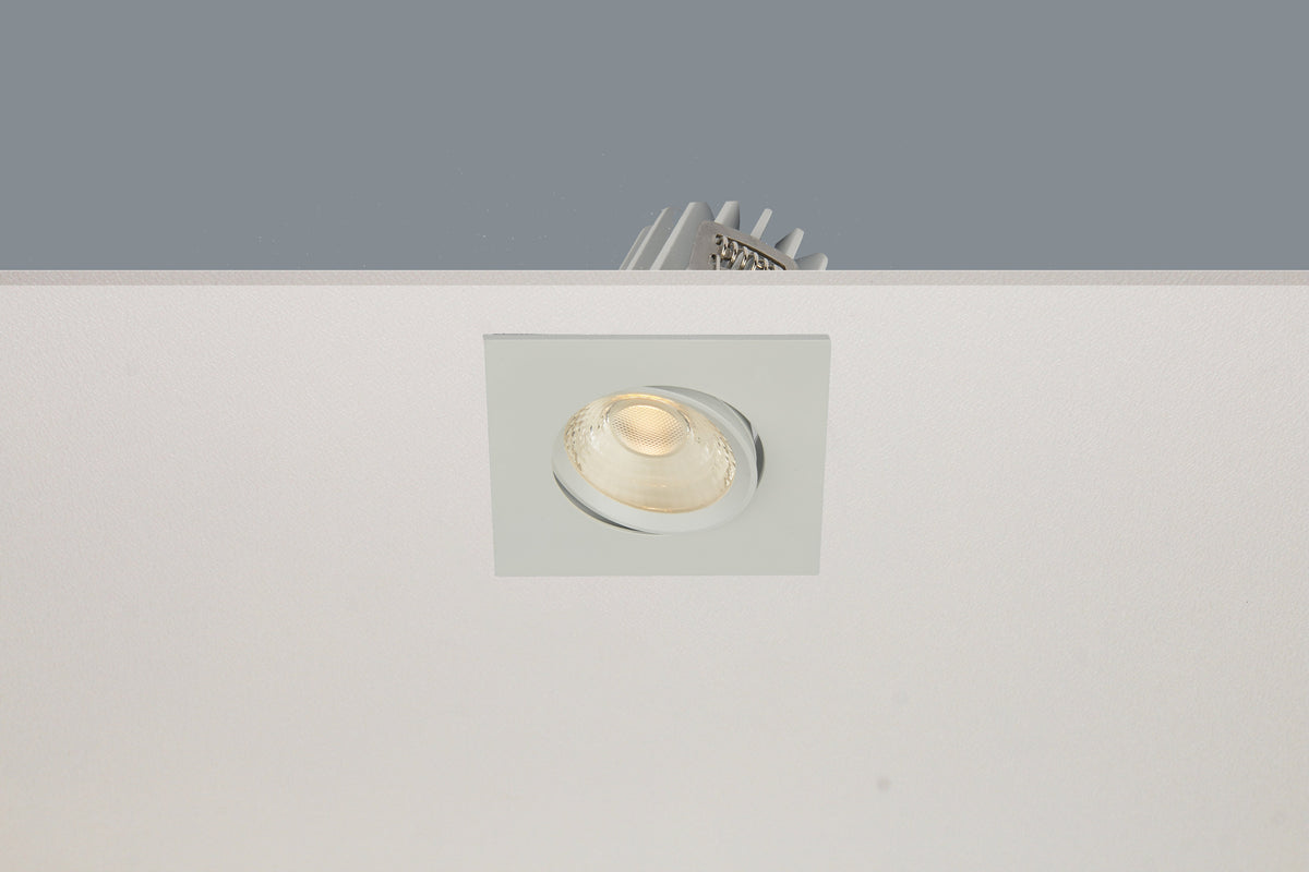 ArtDelight Venice 2608 – Richtbare inbouwspot LED IP44 8W 2700K – Vierkant – Kies kleur