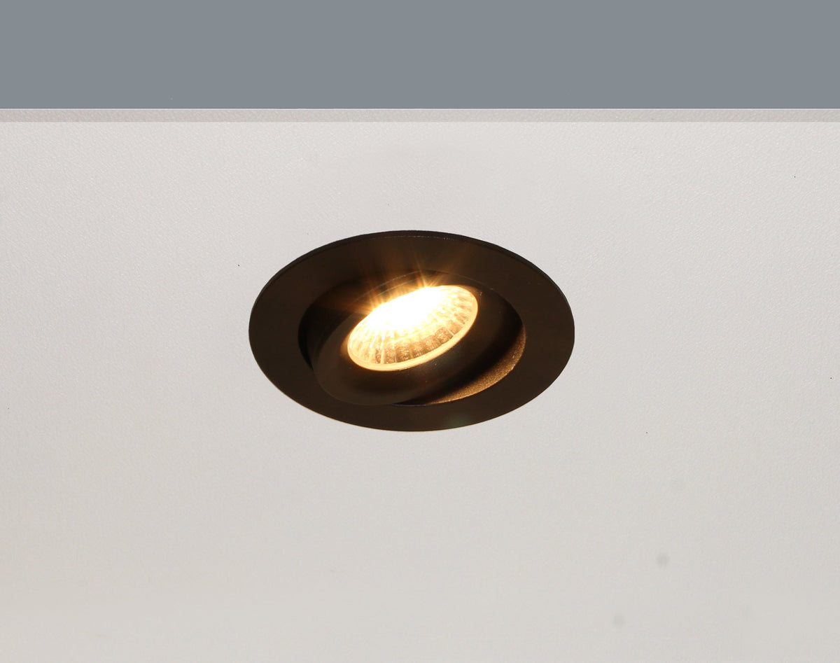 Artdelight Special - Inbouwspot - LED Dimbaar Dim-to-Warm - IP54 Binnen/Badkamer - 9W 1800/3000K - Rond - Design - Zwart