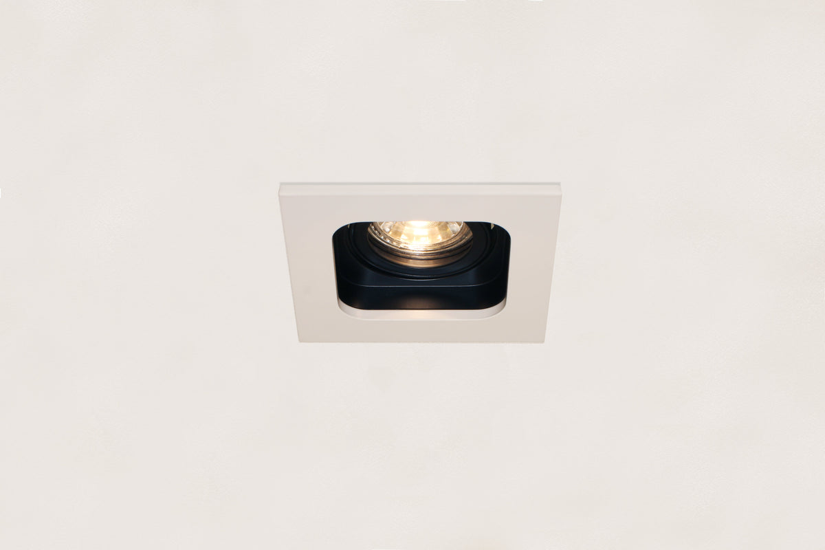 Artdelight Moggio - Inbouwspot - Dimbaar - 1-lichts - GU10 - Vierkant - Modern - Wit/Zwart