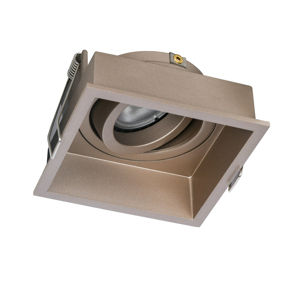 ArtDelight Rex – vierkante GU10 inbouwspot 1-lichts – Kies kleur Champagne
