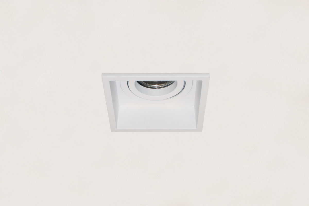 ArtDelight Rex – vierkante GU10 inbouwspot 1-lichts – Kies kleur Wit