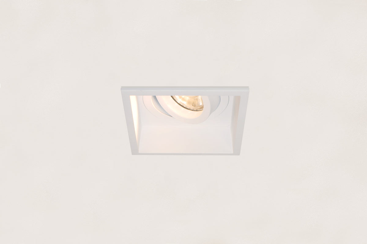 ArtDelight Rex – vierkante GU10 inbouwspot 1-lichts – Kies kleur Wit