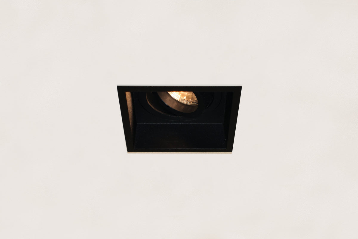 ArtDelight Rex – vierkante GU10 inbouwspot 1-lichts – Kies kleur Zwart