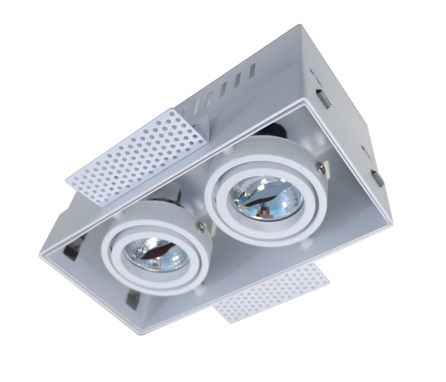 Artdelight Trofa - Inbouwspot - Dimbaar - 2-lichts - GU10 - Trimless - Modern – Kies kleur
