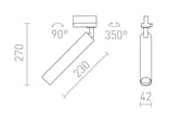 3-Fase Railspot Darrin – Slanke Zwarte Design Spot voor Professionele Verlichting