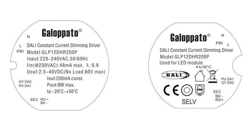 Artdelight GLP12DHR200P - Driver - Dali Dimbaar - IP65 Binnen/Badkamer/Buiten - 0,5-8W - Pro