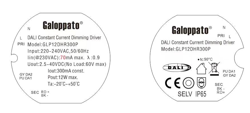 Artdelight GLP12DHR300P - Driver - Dali Dimbaar - IP65 Binnen/Badkamer/Buiten - 0,75-12W - Pro