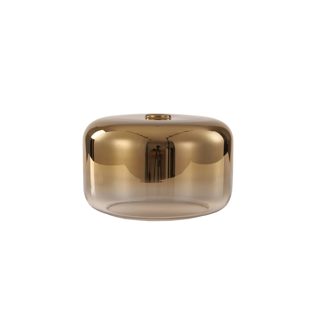 Artdelight Casino - Los glas voor hanglamp - Ø28 cm - Goud/helder