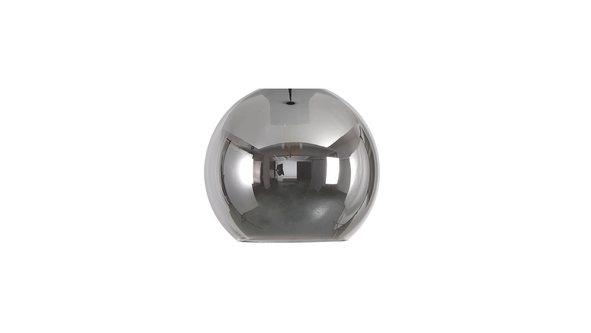 Artdelight Marino - Plafonnière/Plafondlamp - Dimbaar - Ø20cm - E27 - Modern - Titan glas