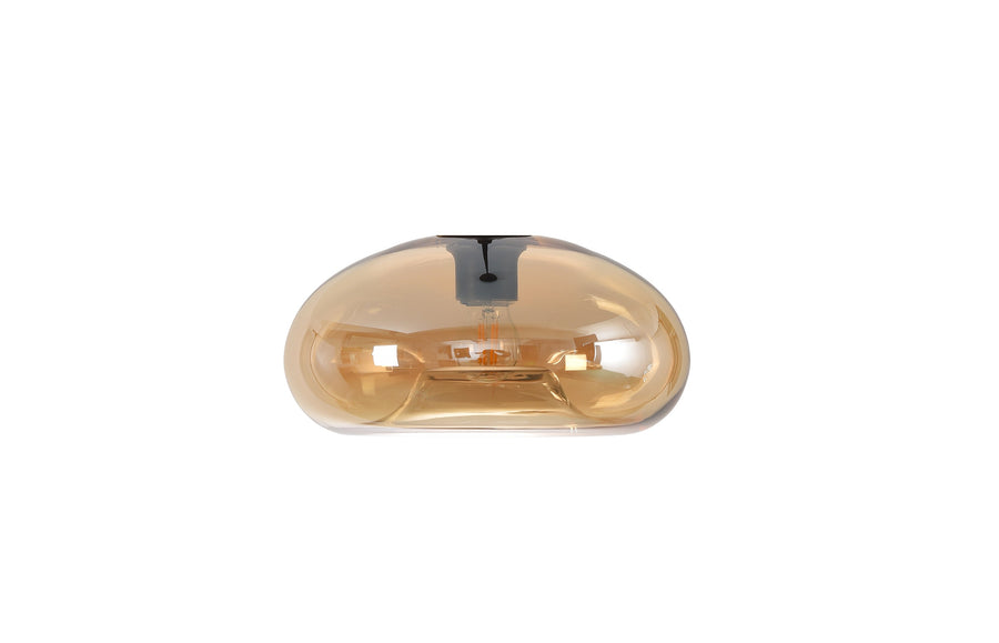 Artdelight Paradise - Los glas voor hanglamp - Ø28 cm - Amber