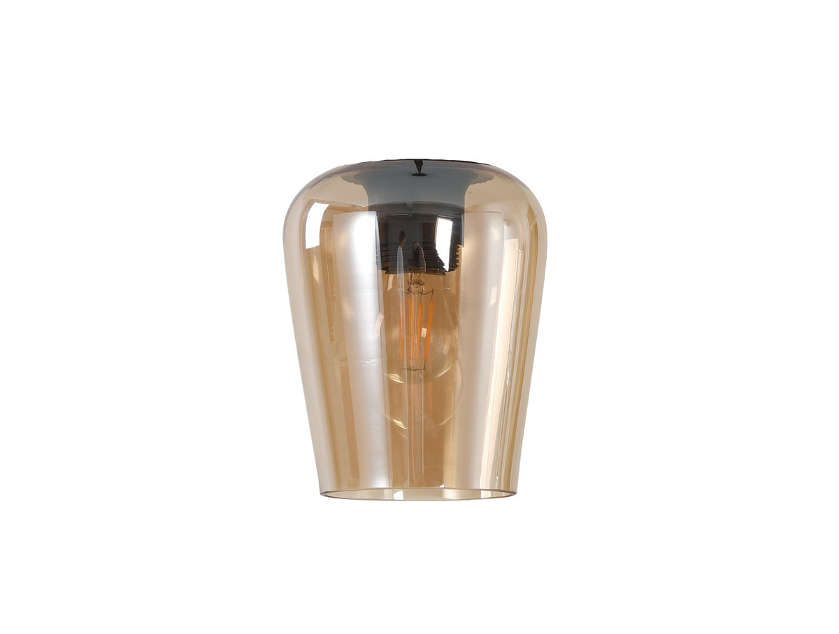 Artdelight Tombo - Los glas voor hanglamp - Ø12,5 cm - Amber