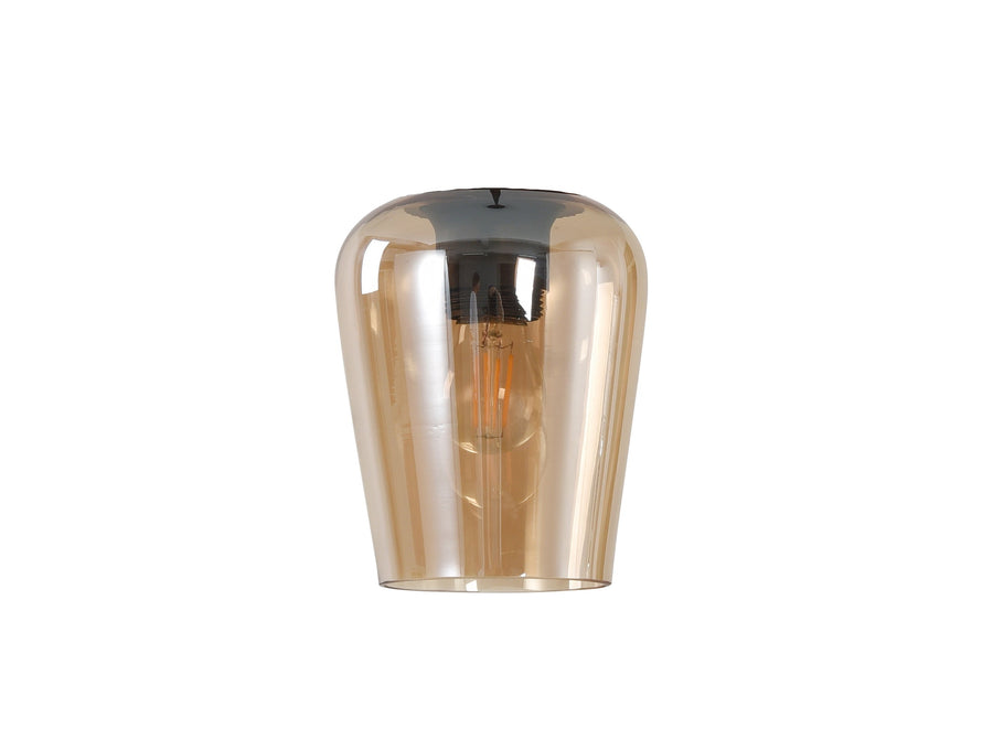 Artdelight Tombo - Los glas voor hanglamp - Ø12,5 cm - Amber
