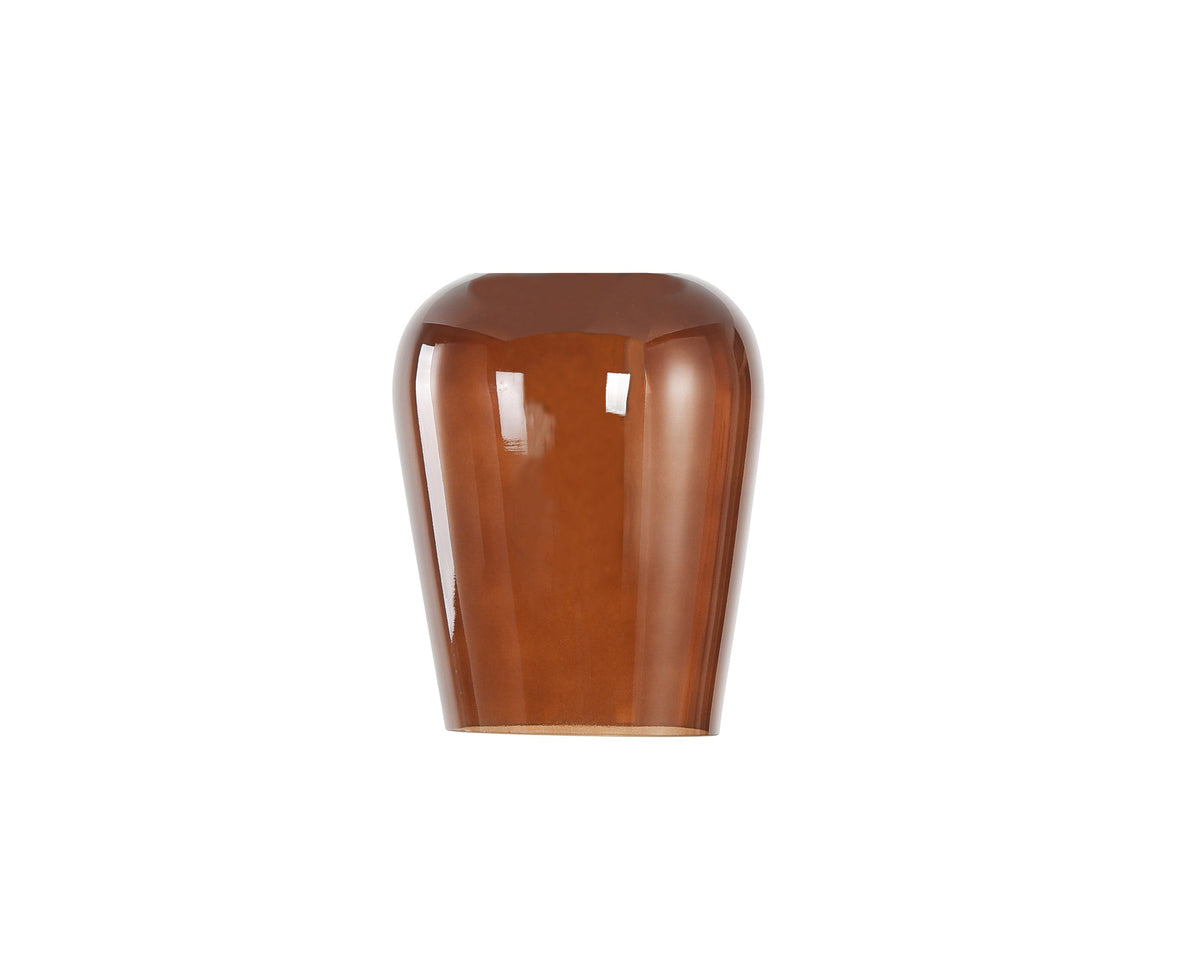 Artdelight Tombo - Los glas voor hanglamp - Ø12,5 cm - Bruin