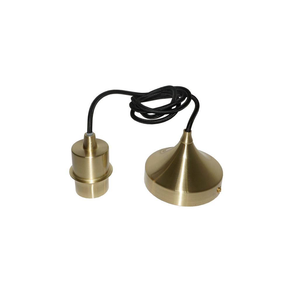 Artdelight Iron - Hanglamp - Dimbaar - L1,2m - E27 - Modern - Zwart/Goud