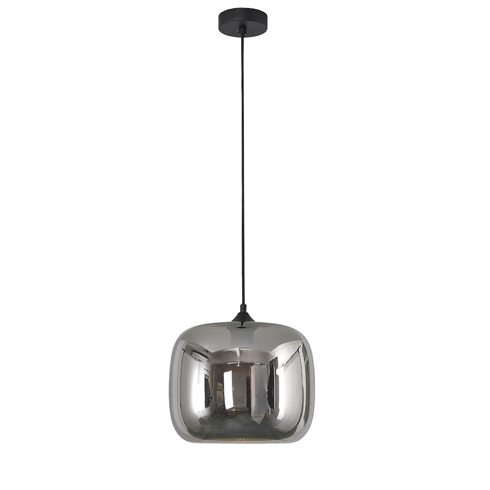 Artdelight Preston - Hanglamp - Dimbaar - Ø28cm - E27 - Modern - Titan glas