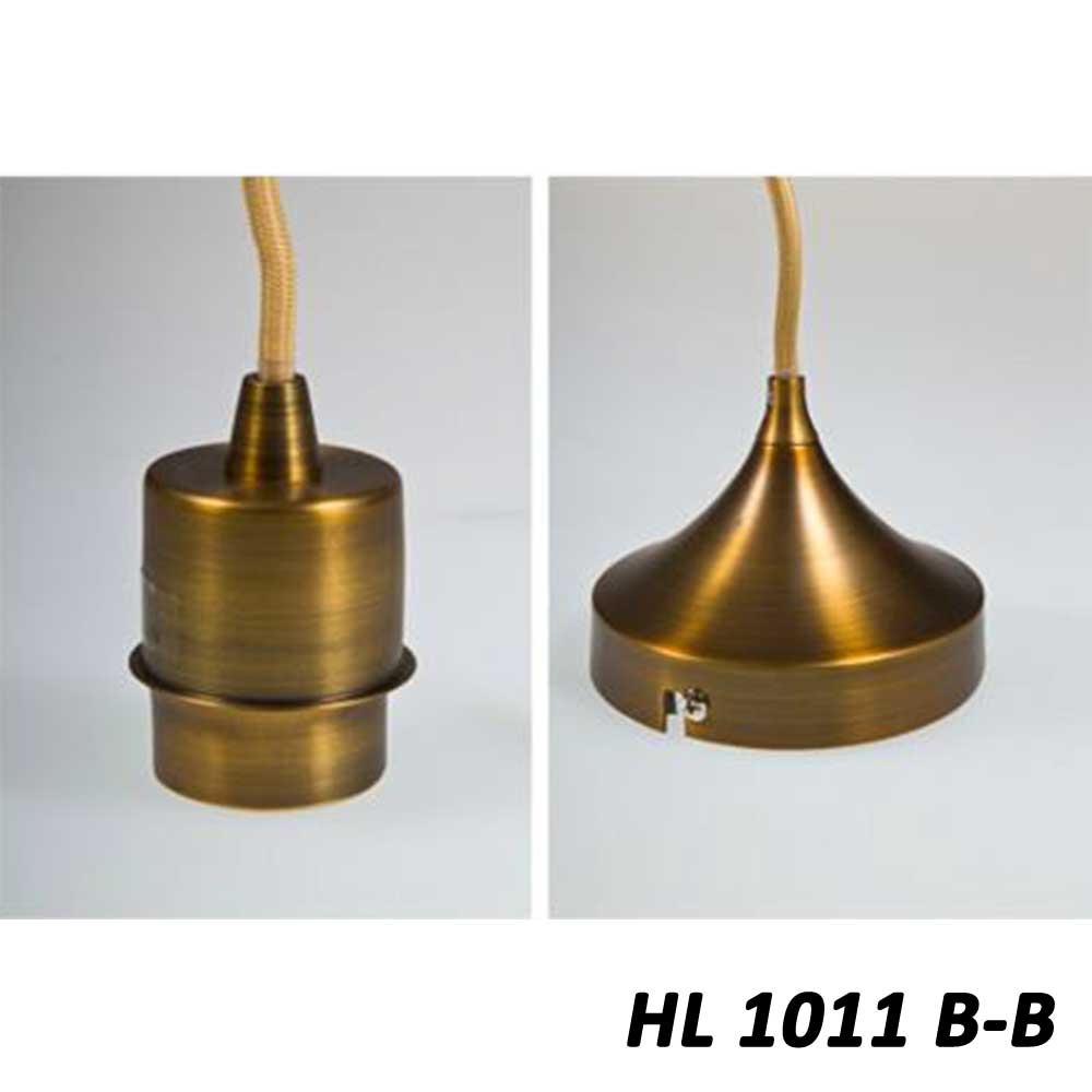 Artdelight Iron - Hanglamp - Dimbaar - L1,2m - E27 - Modern - Brons met bronzen strijkijzersnoer