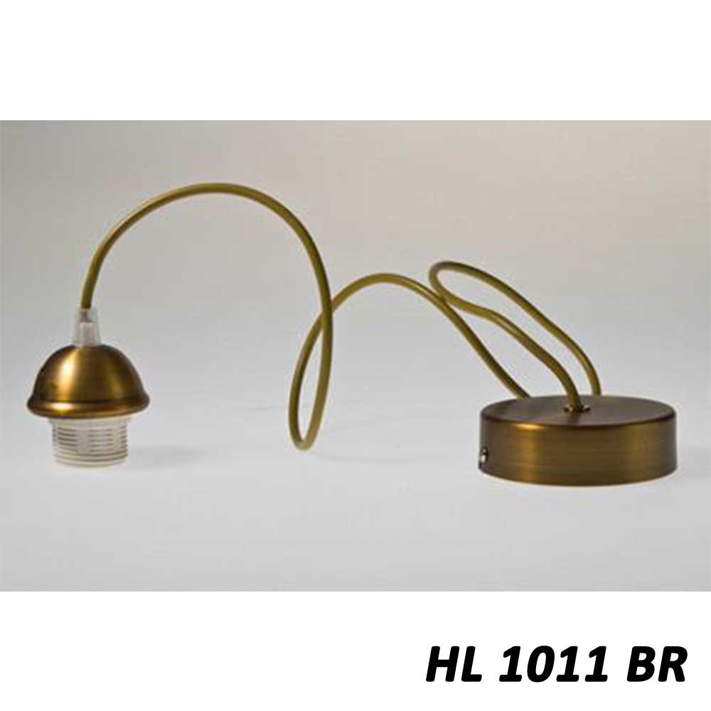 Artdelight Iron - Hanglamp - Dimbaar - L1,2m - E27 - Modern - Brons met bronzen kabel