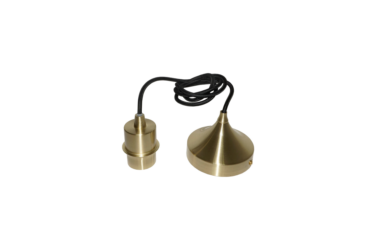 Artdelight Iron - Hanglamp - Dimbaar - L1,2m - E27 - Modern - Zwart/Goud