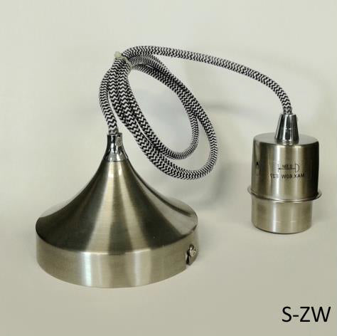 Artdelight Iron - Hanglamp - Dimbaar - L1,2m - E27 - Modern - Mat staal/Zwart/Wit