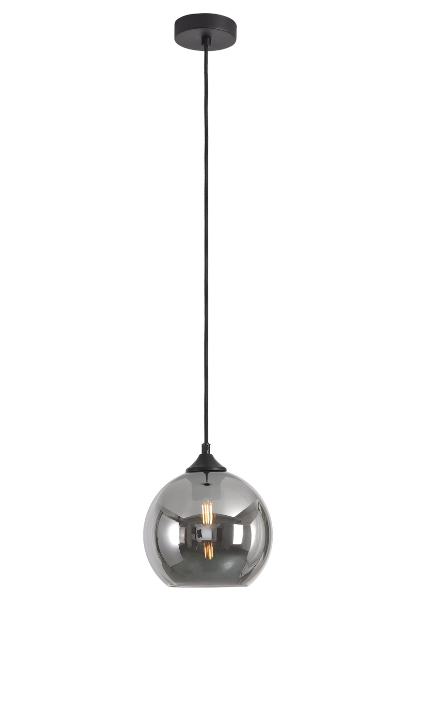Artdelight Marino - Hanglamp - Dimbaar - Ø20cm - E27 - Modern - Titan glas