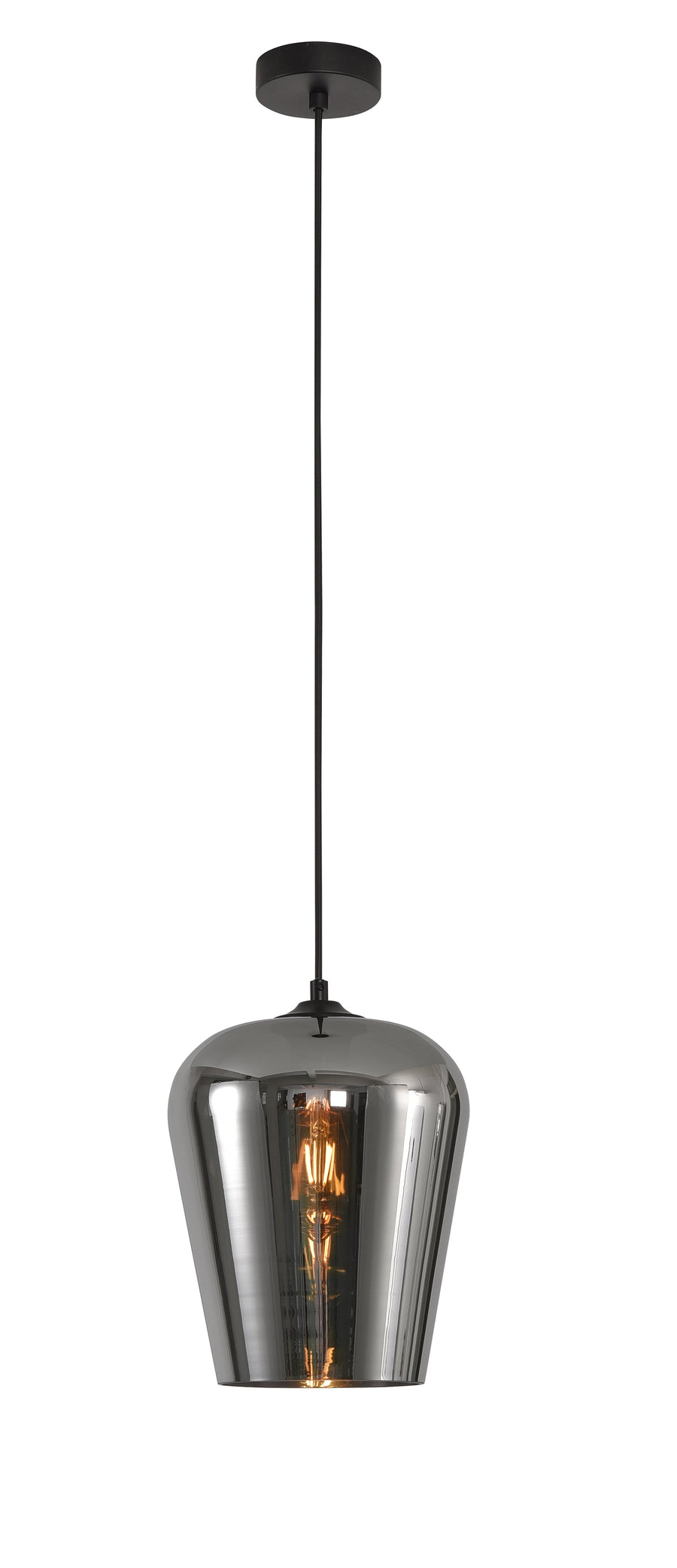 Artdelight Tombo - Hanglamp - Dimbaar - Ø23cm - E27 - Modern - Titan glas