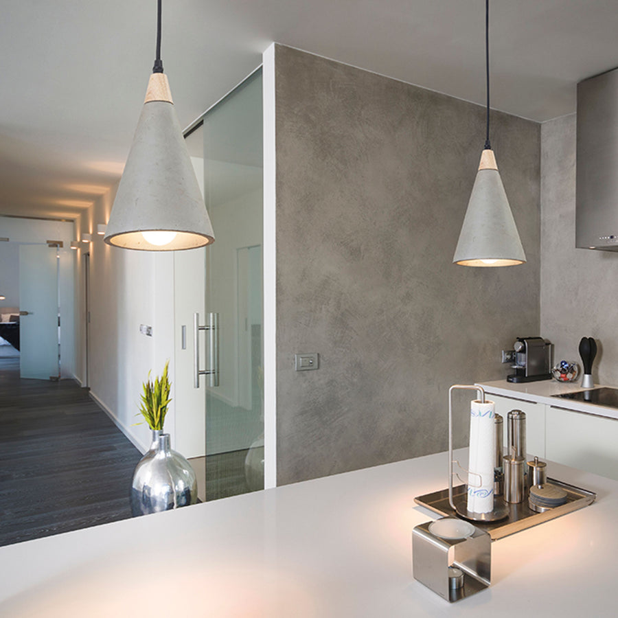 HEIDI hanglamp beton/hout van Rendl Light Studio