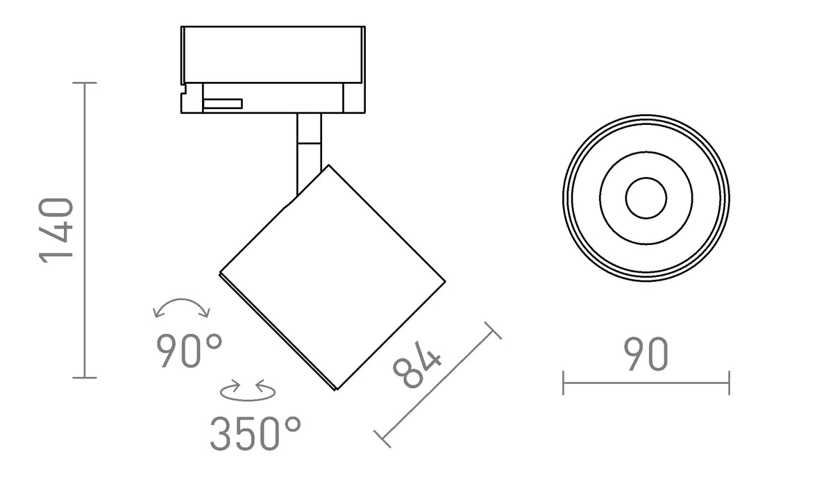 3-fase railspot Iris wit – Moderne en richtbare LED spot voor railverlichting
