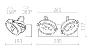 Kelly wandlamp – dubbele spot voor flexibele en moderne verlichting