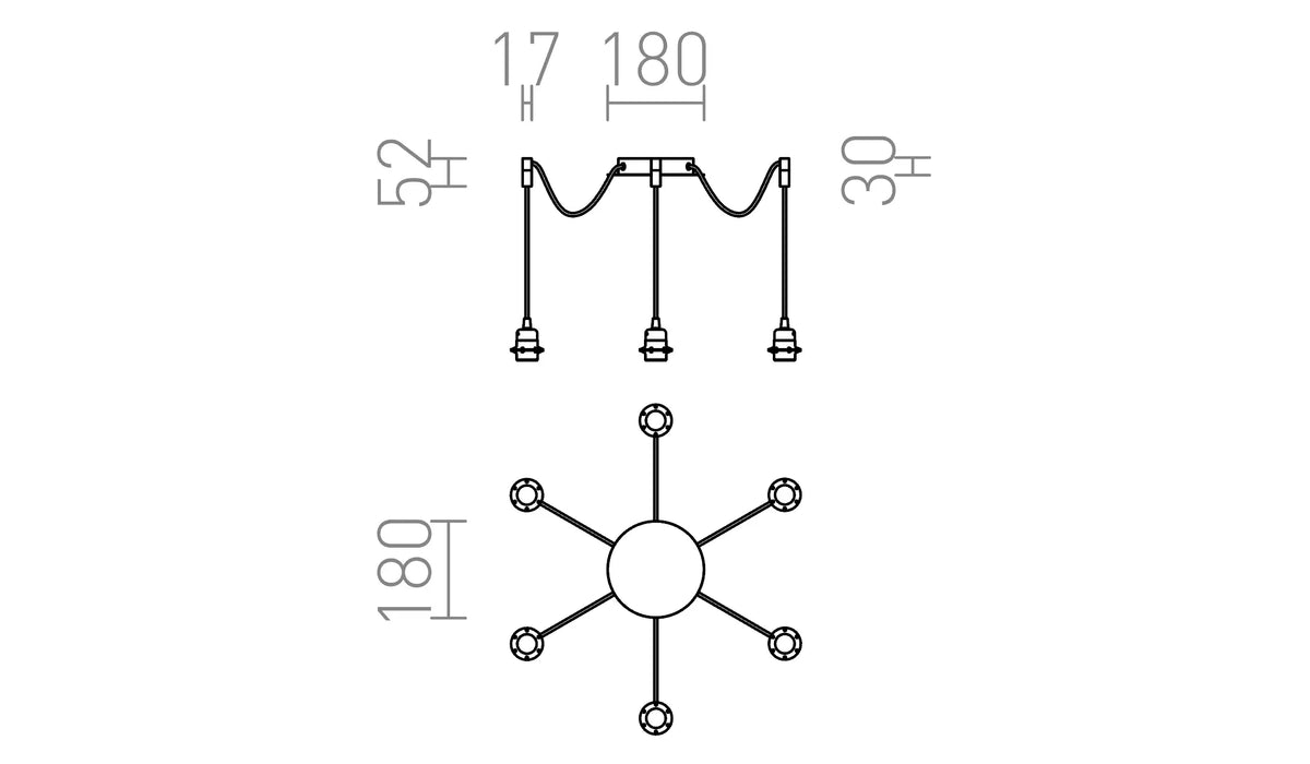 Kombix 6 Hanglamp – Moderne Cluster Hanglamp met 6 Lichtpunten