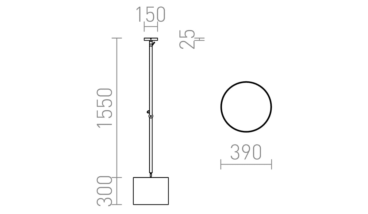 Plafondlamp Madison – Verstelbare Design Lamp met Stoffen Kap